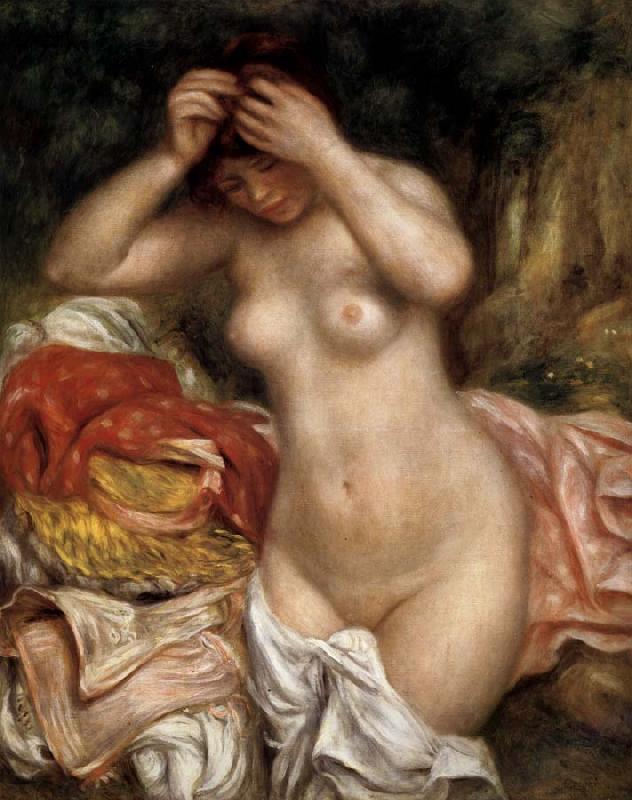 Pierre Renoir Bather Arranging Her Hair
